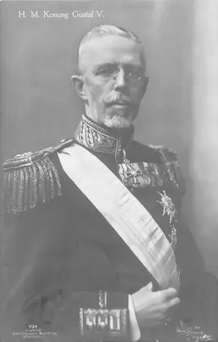 BR73637 h m konung gustaf v royalty sweden