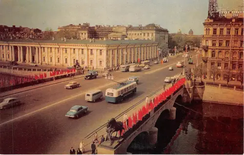 US82 Russland Leningrad Straßenbus Sankt Petersburg Lenin Stadt