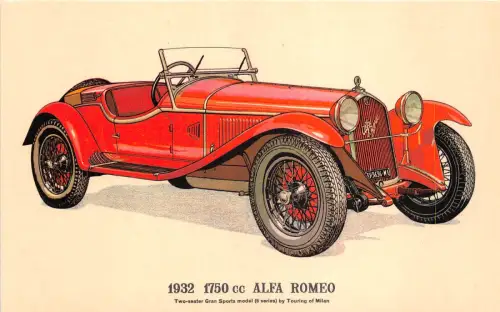 US51 Automobil Sammlerstück 1932 1750 ccm Alfa Romeo Oldtimer Auto