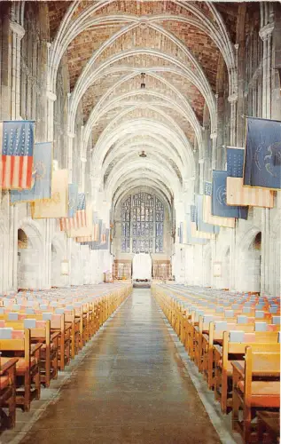 US1 USA West Point N.Y. die Kadettenkapelle US Militärakademie Flaggen 1964 Postkarte