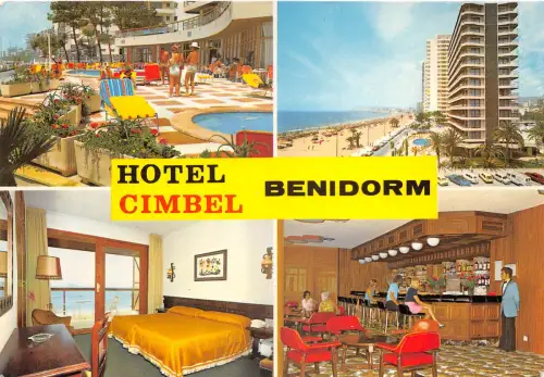 US42 Postkarte Spanien Benidorm Cimbel Hotel Mehrfachansicht