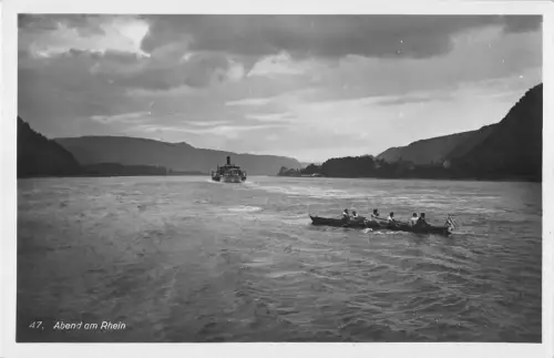 BR102215 Abend am Rhein der Sturm Echtfoto Schweiz