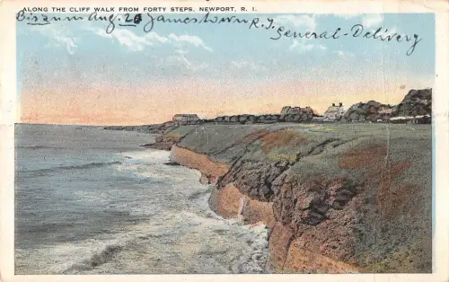 BR94783 entlang der Klippenwanderung von vierzig Stufen Newport R I USA