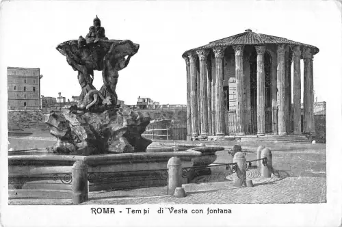 BR93369 roma tempi di vesta con fontana italy
