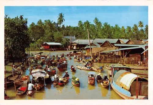 BR98941 Schwimmende Markt Bootstypen Folklore Thailand
