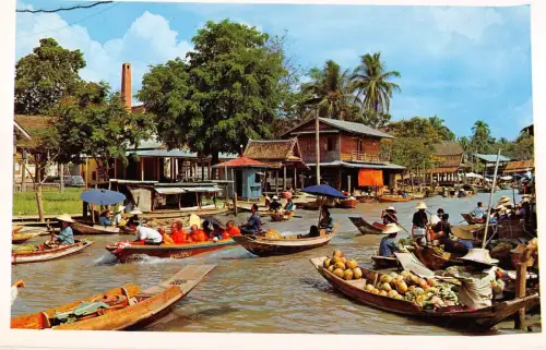 BR98944 Floating Market Wat Sai Bangkok Bootstypen Folklore Thailand
