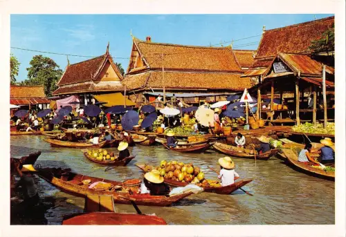 BR98942 Floating Market Wat Sai Bangkok Bootstypen Folklore Thailand