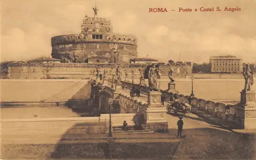 BR93270 roma ponte e castel s angelo italy