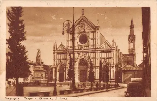 B23613 firenze Piazza e Chiesa di S Croce italy