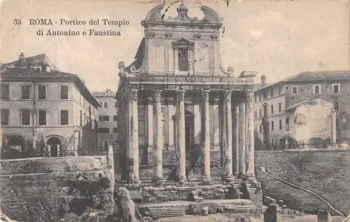 BR93260 roma portico del tempio di antonio e faustina italy