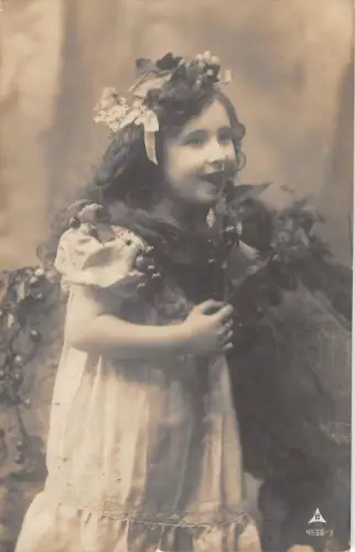 us381 hübsches mädchen mit blumen polen echtfoto sozialgeschichte danzig danzig