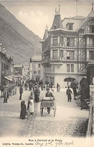br104015 rue a zermatt et la poste switzerland neuchatel