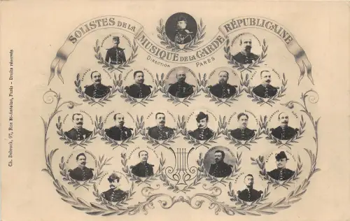 Lot256 Republikanische Garde Musik Solisten Frankreich Postkarte Militärmusik