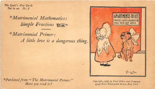 Lot326 Werbung für die eheliche Grundierung Humor Postkarte USA New York