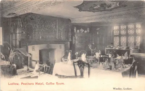Lot374 UK Ludlow Feathers Hotel Coffee room Sent to Dakar Senegal Africa RARE