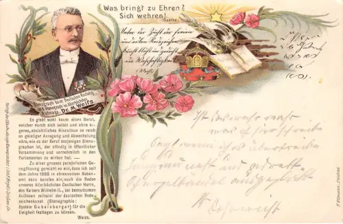 US82 Deutschland Dr. M. Weiss Medaillen wurde zu Ehren Litho Goethe Zwickau gebracht