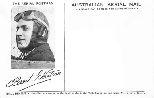 lot387 Australien Luftpost Shell Benzin Flieger Luftfahrt