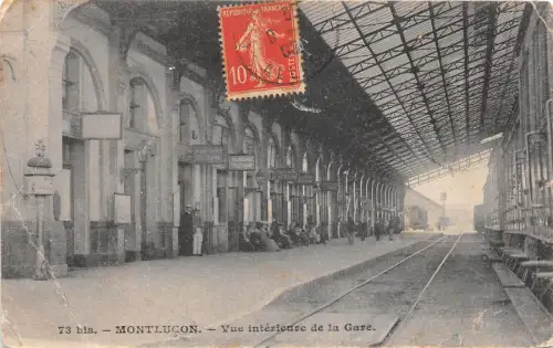 lot389 france montlucon railway station interior train gare