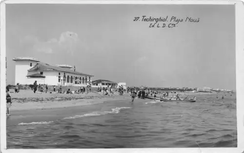 Ro531 Rumänien Techirghiol Constanta neues Strandboot Echtfoto