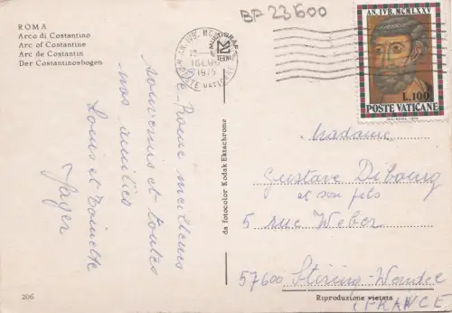BF23600 roma arco du costantino italy front/back image