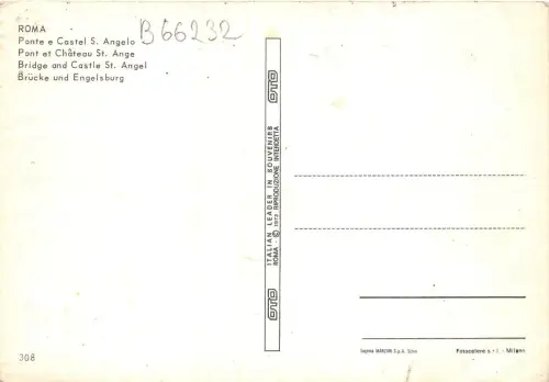 B66232 Italia Roma Ponte e Castel S Angelo italy