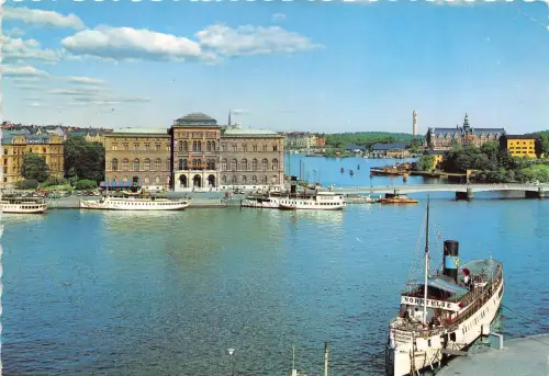 B83692 Stockholm der Hafen und das Nationalmuseumsschiff Schweden