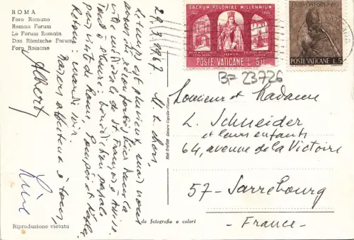 BF23726 roma foro romano italy front/back image