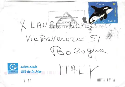 B8973 Brief mit Walbaleinen Stempel