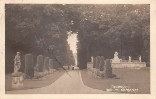 B4132 Dänemark Fredensborg Parti fra Slotsparken 1925 Front/Back Scan