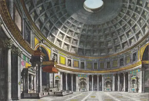 BF23661 interno del pantheon roma italy front/back image