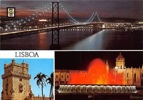 BR6363 Lisboa Ponte 25 de Abril vista nocturna portugal