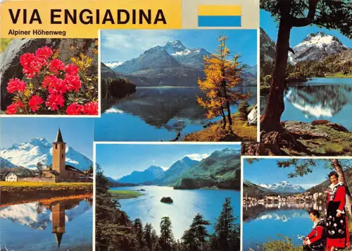 B31804 Via Engiadina Alpiner Hohenweg St Moritz Maloja Schweiz