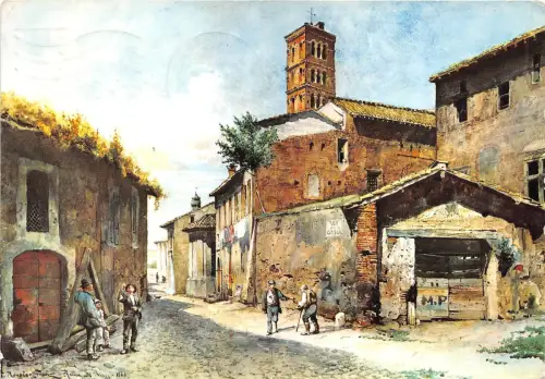 B75095 roma sparita via della greca presso la bocca Gemälde Postkarte