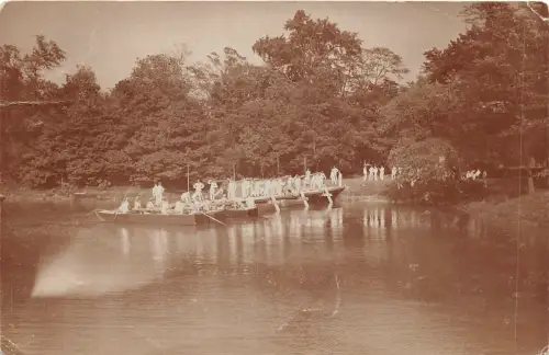 Lot 86 Echt Foto Boot Ungarn Budapest Soldaten Bootfahren