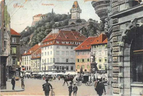 Lot 81 Graz Hauptplatz Kutsche Rad Österreich Steiermark nach Ploiesti verschickt