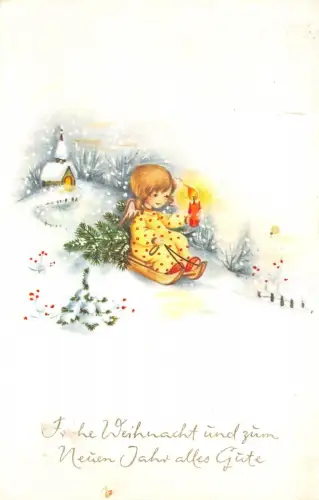 BG8439 Mädchen Engel Kerze weihnachten weihnachtsgrüße germany
