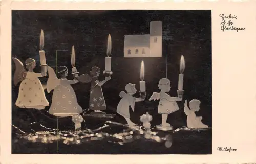 BG9217 weihnachten Weihnachtskerze Engel Grüße Germany