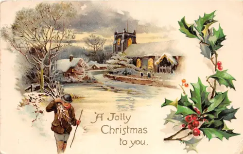 BG14649 Winterlandschaft Mistelzweig Weihnachten USA