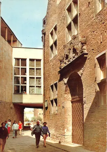 B54499 Danzig Ulica teatraina Portal Starej Apteki Polen