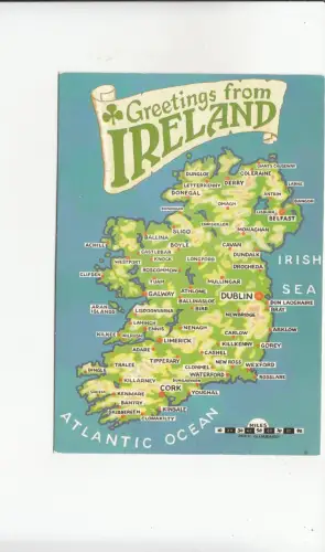 BF29529 Karte Cartes Geographiques Irland Vorder-/Rückbild