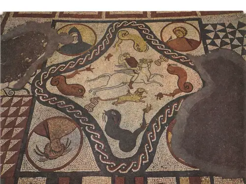 BT18717 Lullingstone Roman Villa Kent Mosaic Floor UK