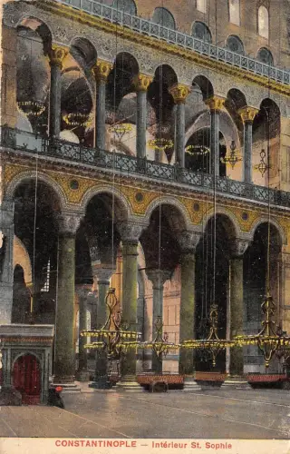B2536 Türkei Istanbul Constantinopole Interieur St Sophie Front/Back Scan