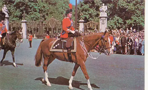 BF15914 Zeremonie London die Königin beim Tropfen nach Großbritannien Vorder-/Rückseite Bild