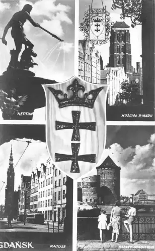 Lot187 Danzig Polen Danzig Multi Ansichten Neptun Rathaus