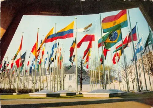B31265 Paris Palais de L`unesco Les Drapeaux france