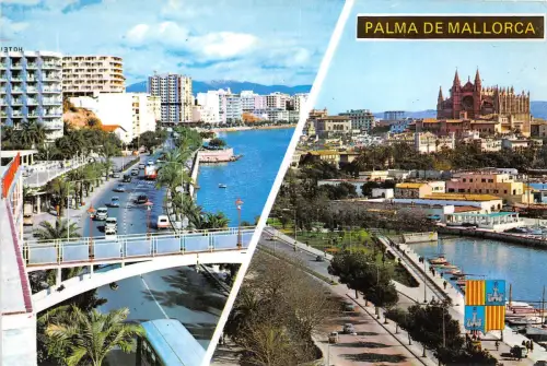 B52419 Palma de Mallorca Paseo maritomo y la catedral spain