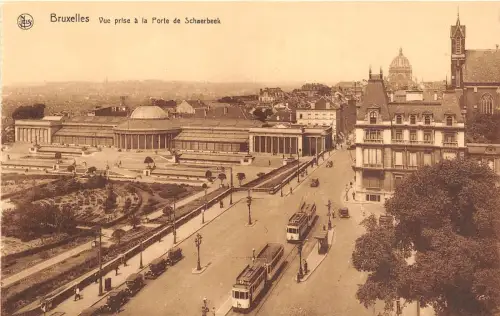 Br35043 Bruxelles Vue prise a la Porte de Schaerbeek Tramways belgium