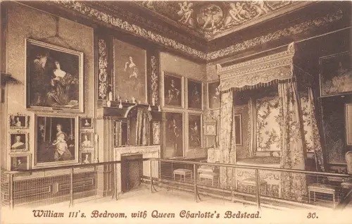 BR58222 William III Schlafzimmer mit Queen Charlotte's Bedstead London UK