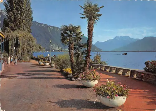 BR14140 Montreux Le Quai et les dents du midi switzerland