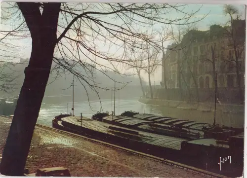 BF21557 paris les bords de la seine et l ile saint louis france front/back image